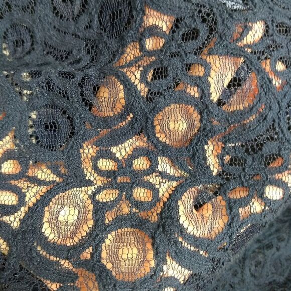 Ann Taylor Loft Factory Blue lace 3/4 sleeve top L - Picture 8 of 10